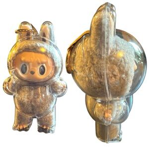 Cuddly Brown Stuffed Animal in Clear Case